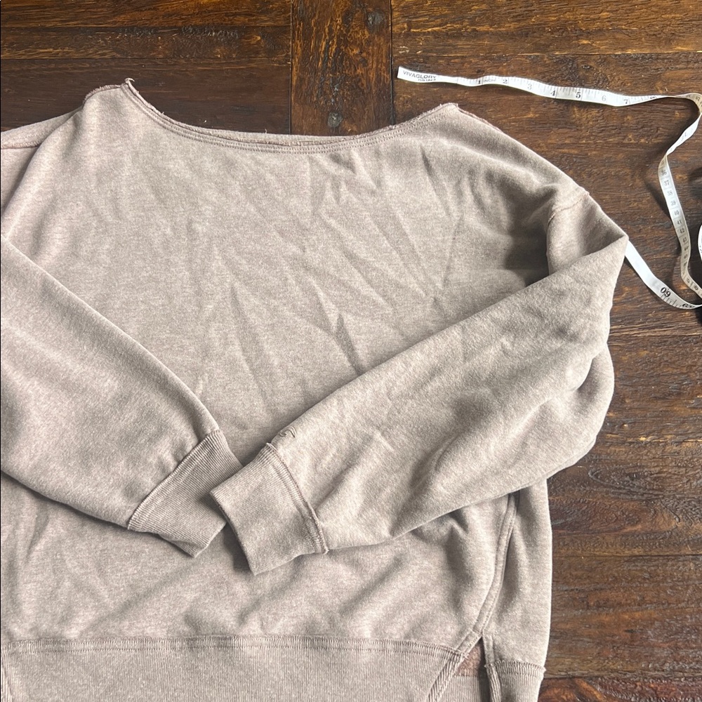 Hollister Off-the-Shoulder Taupe Sweater